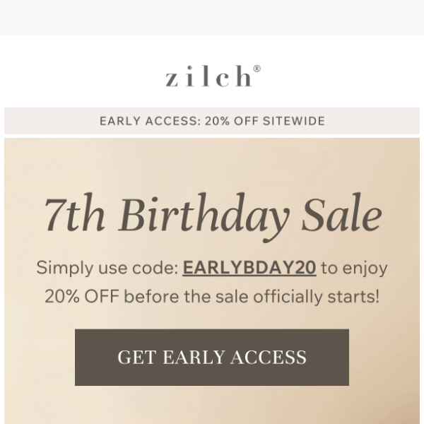 🥳 20% OFF: Birthday Sale Early Access