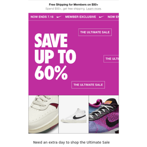 Nike, one extra day to save 💥