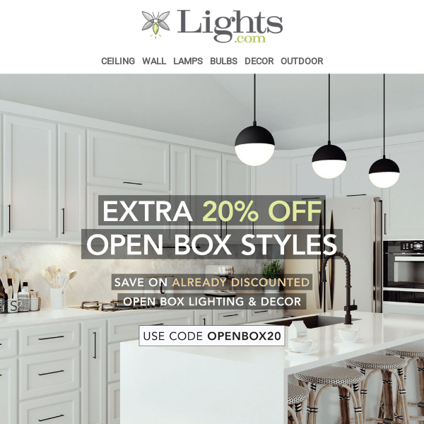 ‼️ Extra 20% off Open Box 📦 | Lights.com