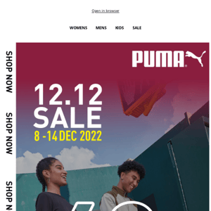 🛒 Last Day - PUMA 12.12 Sale 🛒