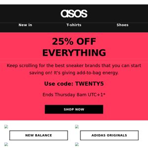 Don't forget: 25% off everything 🚀