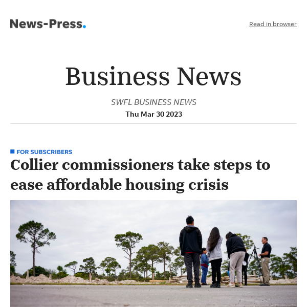 Business news: Collier commissioners take steps to ease affordable housing crisis