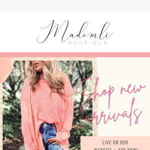 NEW ARRIVALS ARE IN! SHOP WITH PERKS!