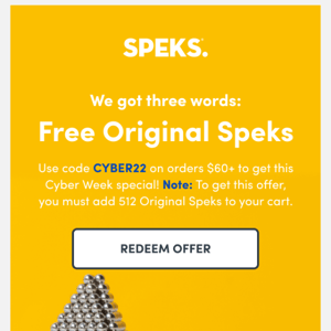 Get Free Speks + Free Shipping