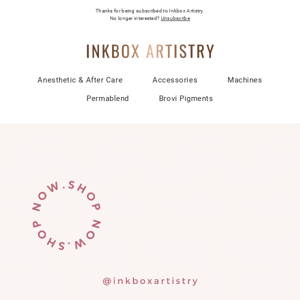 Inkbox Artistry: Free shipping on all orders over $120