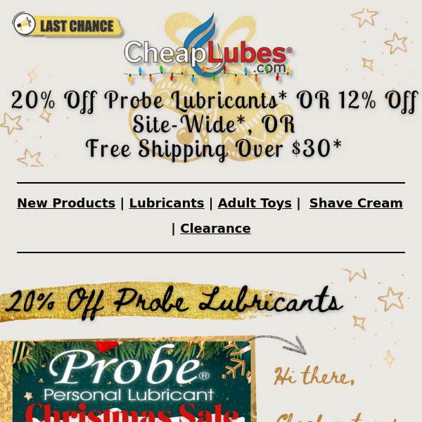 Sale Ends Monday! 12% Off Sitewide or 20% Off Probe or Free Shipping