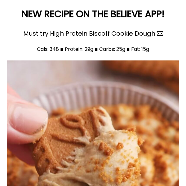 High Protein Biscoff Cookie Dough 🍪
