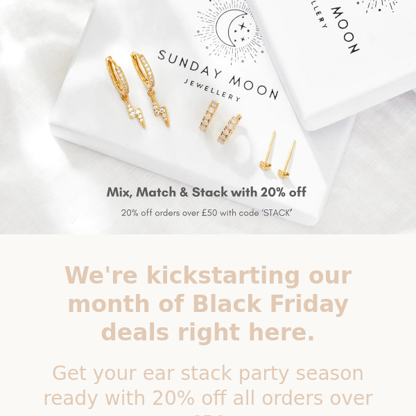 Unleash Your Creativity: Design Your Own Ear Stack with a 20% Discount  Sunday Moon Jewellery