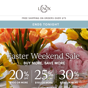 Last Day For Easter Savings!