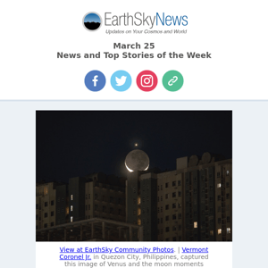 March 25 - News and Top Stories of the Week