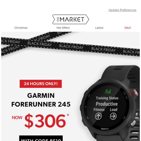 🖤 24 Hours Only ⏰ Garmin Forerunner 245, only $306 with code BF10 🖤