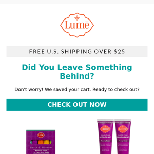 Lume, receive a special offer at checkout!