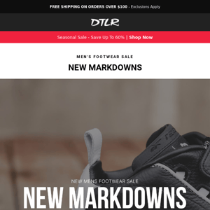 New Markdowns 🚨 Men's Footwear Sale