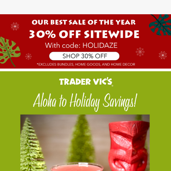 Tis the Season: 30% Off Sitewide Starts Now!