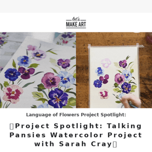 💐Project Spotlight: Talking Pansies Watercolor Project with Sarah Cray💐