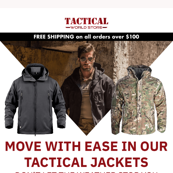 Move with ease in our tactical jackets 💪