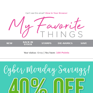 Save 40% Sitewide INCLUDING New When You Order Now