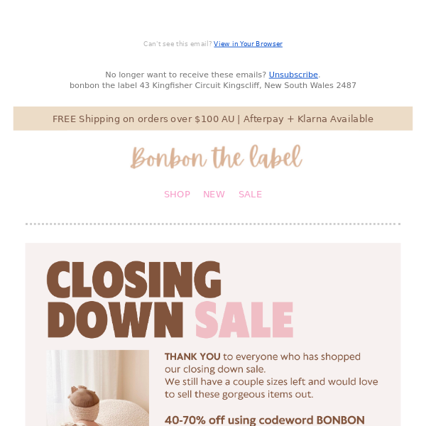 💥 40-70% off - codeword BONBON 💥