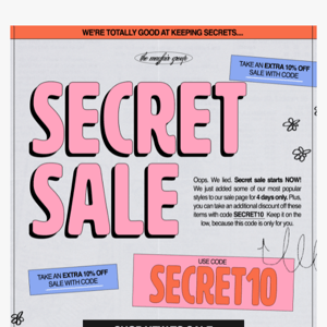 SECRET SALE (JUST 4 U) 💌