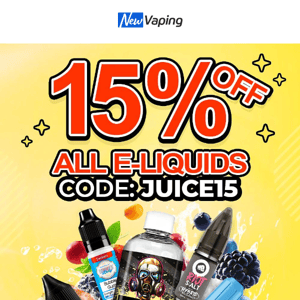 15% OFF ALL E-liquid! Code: JUICE15 |3 Aroma King Gem for £12, 3 Element Klik Klak for £12, £45.99 Vandy Vape Pulse V2 Squonk Mod