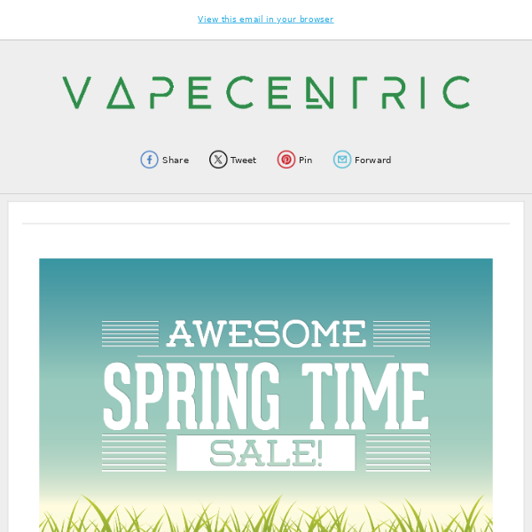 🌻 Spring into savings 🌻 up to 95% OFF at Vapecentric! 🚨