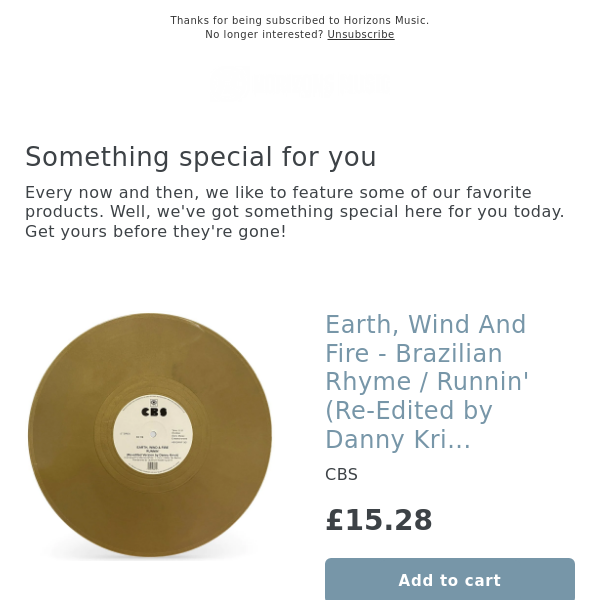 NEW! LIMITED! Earth, Wind And Fire - Brazilian Rhyme / Runnin' (Re-Edited by Danny Krivit) ) (Gold Vinyl Repress) - CBS