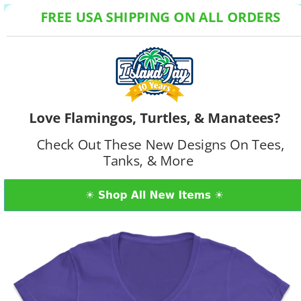 🐢 New Manatee, Flamingo, & Turtle Designs Are In