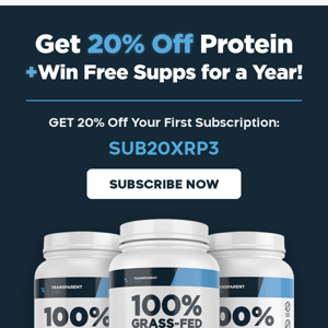 Get 20% Off Protein 💪