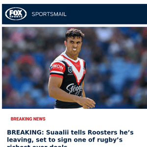 ❌📝 Suaalii officially makes multi-million dollar rugby switch