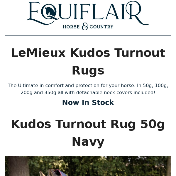 Lemieux Kudos Turnout Rugs - Now in Stock