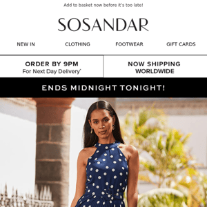 FINAL CALL: 30% Off ALL Dresses Ends Tonight! ⏰