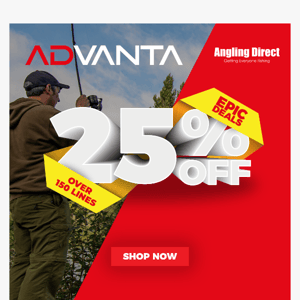 🎣 25% Off Advanta Products Throughout December 🎣