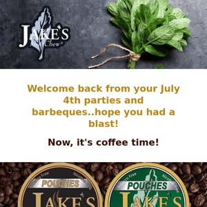 The post- July 4th Hangover Coffee Special from Jake's