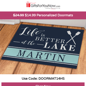 $14.99 Personalized Smith Family Doormats | Save $10