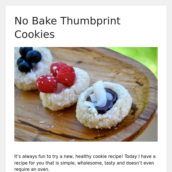 Foodie Fitness (No Bake Cookies!)