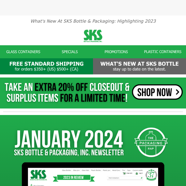 📰 What's New At SKS Bottle & Packaging: Highlighting 2023 🗓️