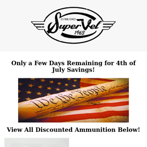 4th of July Sale Almost Over! Big Discounts Available