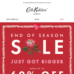 Enjoy up to 60% off sale