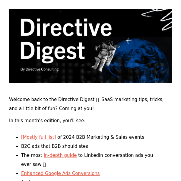 Full list of 2024 B2B marketing and sales events