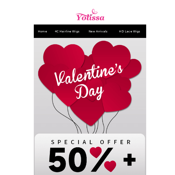 Valentine Special Offer: Extra $50 Off 💕