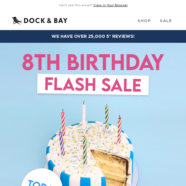 UK: Flash sale! Shop our $8 birthday edit 🎂🎉