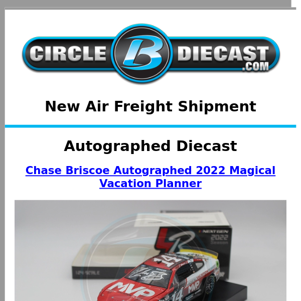 Chase Briscoe Auto & New Diecast Chassis 1/26