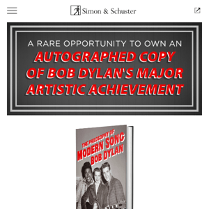 Get an exclusive autographed copy of Bob Dylan's new book!