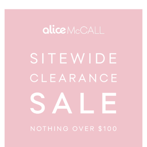 LAST CHANCE TO SHOP THE CLEARANCE SALE