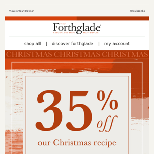 35% off our Christmas recipe... hurry limited stock!