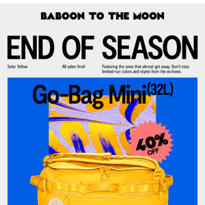 END OF SEASON SALE