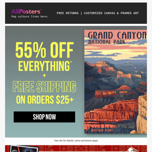 55% off everything* for Black Friday!