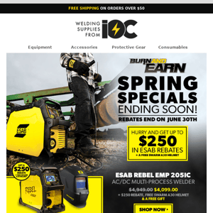 ESAB's Spring Rebates Are Ending Soon!