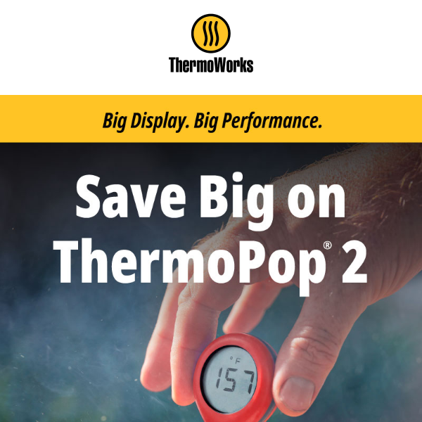 ThermoWorks: New 8-inch ThermoPop 2 Digital Thermometer