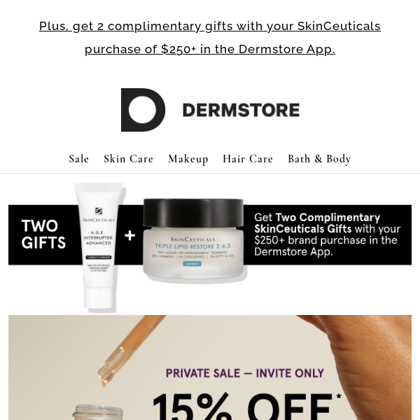 Treat yourself with 15% off SkinCeuticals ❤️